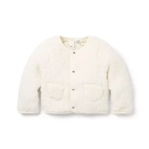 Cream And Sugar Baby Reversible Sherpa Jacket by Janie and Jack