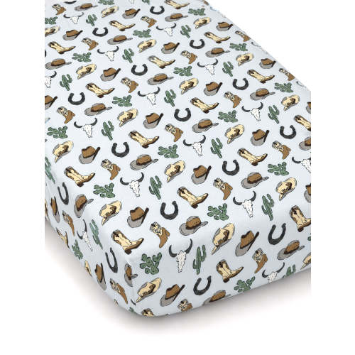 Western Cowboy Country Bamboo Baby Crib Sheet | Soft & Breathable – SpearmintLOVE