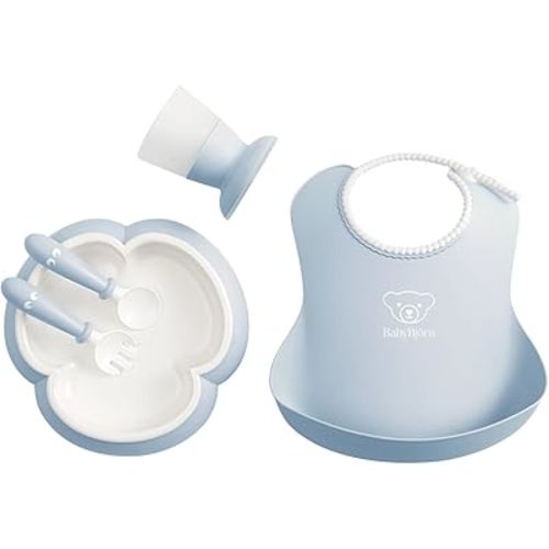 BabyBjörn Baby Dinner Set, 5 pcs, Powder Blue