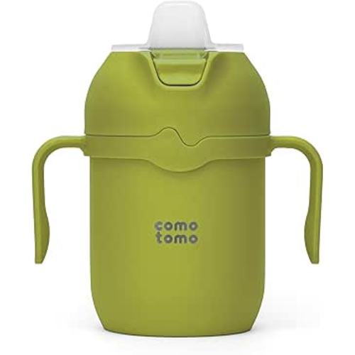 Amazon.com: Comotomo Toddler Tumbler 8oz Insulated Sippy Cup with Silicone Straw and Spout, Green : Baby