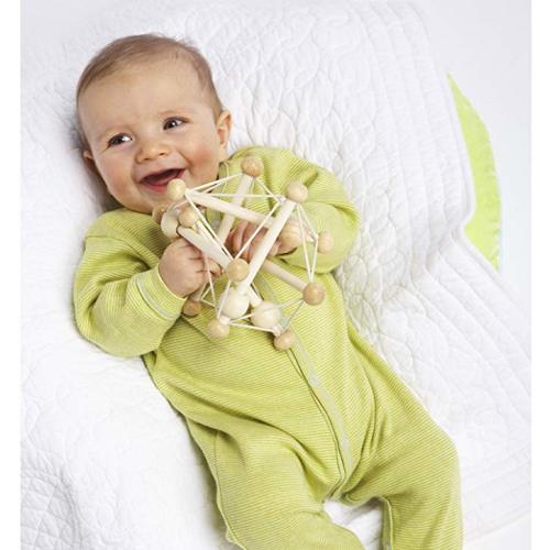 Manhattan Toy Skwish Natural Rattle and Teether Grasping Activity Toy