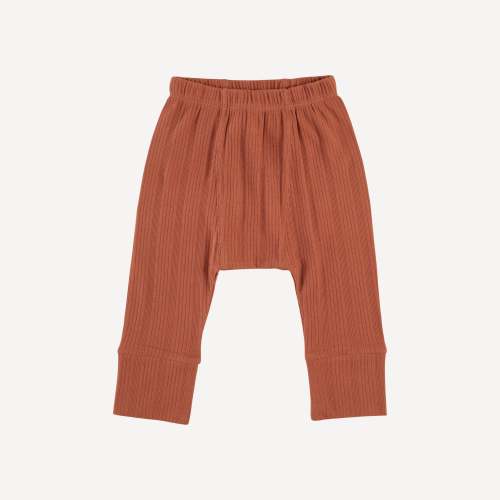 classic panda pant | rust | organic cotton multi rib – kate quinn