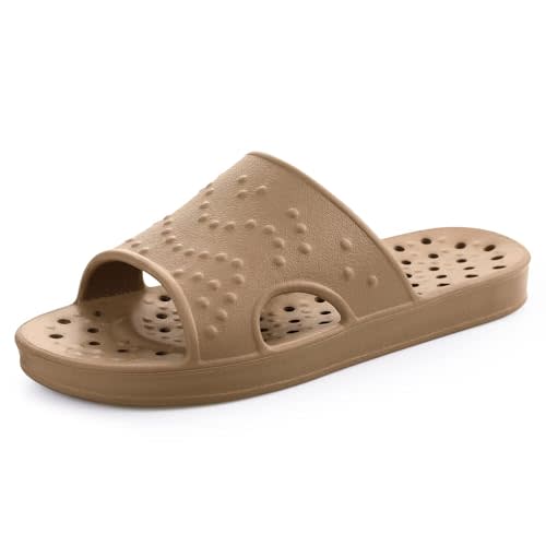 shevalues Shower Shoes for Women Men with Arch Support Quick Drying Pool Slides Lightweight Beach Sandals with Drain Holes