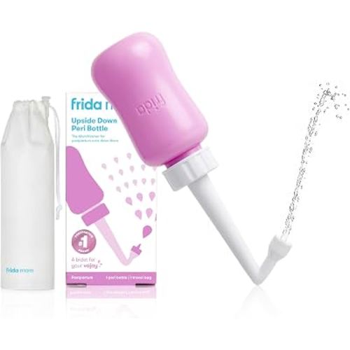 Frida Mom Botella peri al revés para cuidado posparto, bidé portátil para limpieza perineal y recuperación para la nueva mamá, la original Fridababy MomWasher | Perineal Cleansing and Recovery for New Moms, The Original Fridababy MomWasher, Portable & Eas
