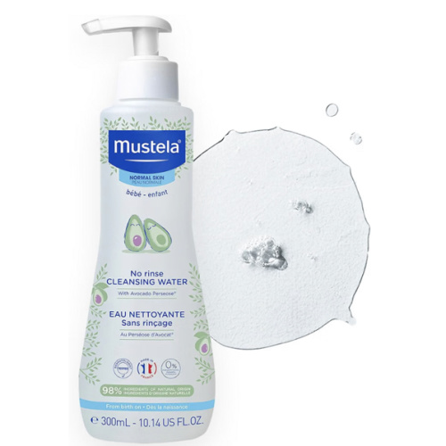 Mustela No-Rinse Micellar Cleansing Water for Babies - Made with Natural Avocado Perseose & Aloe Vera - Safely Cleans Baby's Face, Hands & Diaper Area - 1 or 2-Pack - Various Sizes