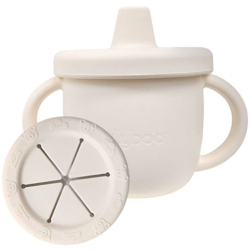 Lulyboo 3pcs Silicone 3-in-1 Training Cup - White