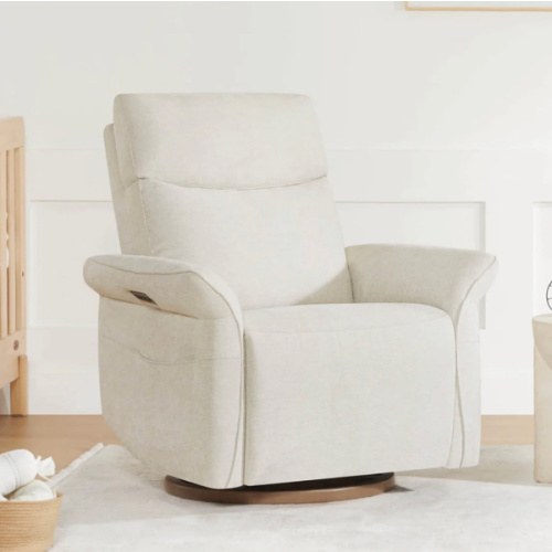 Vinca Modern Power Swivel Glider Recliner with Power Lumbar & Headrest