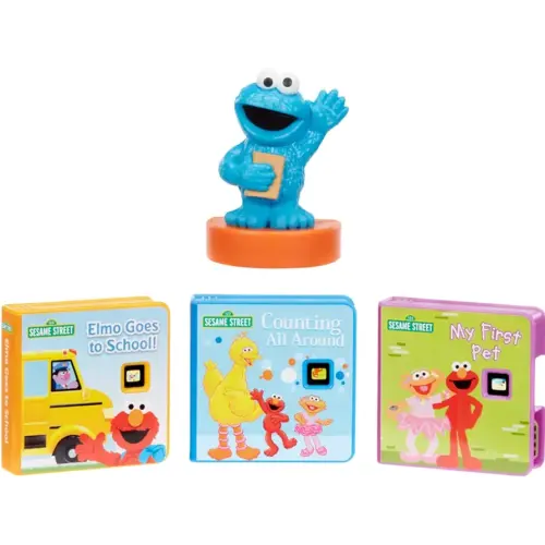 Little Tikes Story Dream Machine Sesame Street Cookie Monster & Friends Story Collection, Storytime, Books, Audio Play Character, Gift and Toy for Toddlers and Kids Girls Boys Ages 3+