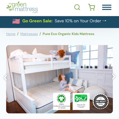 Best Mattress For Children | Pure Eco Organic Kids Mattresses
