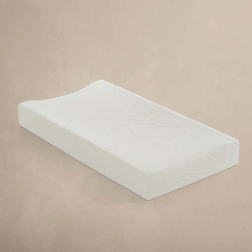 Oilo Fable Changing Pad Cover- Eggshell Organic 4 Way Muslin