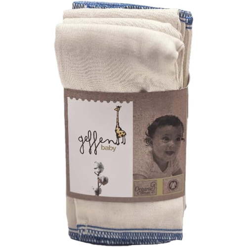 Geffen Baby Organic Cotton Prefolds 10x14-6 Pack, Reusable Cloth Diaper Inserts and Burp Cloths, Navy