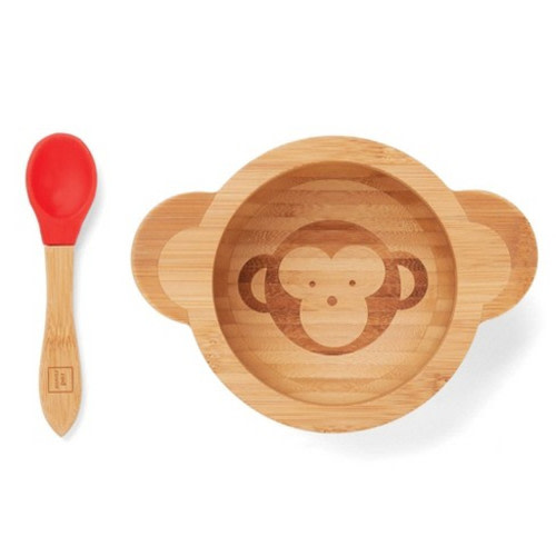 Bamboo Monkey Bowl and Spoon