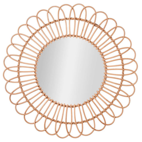 Bay Isle Home™ Sinegal Woven Rattan Coastal Wall Mirror & Reviews | Wayfair
