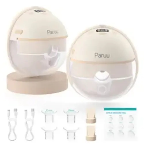 Paruu Hands Free Breast Pump P16, Wearable Breast Pump Electirc Portable with 4 Modes & 12 Levels, Max 309mmHg Strong Suction 19/21/24mm Flange Inserts Wearable Breastfeeding Pump, 2 Pack Pumping System - TikTok Shop