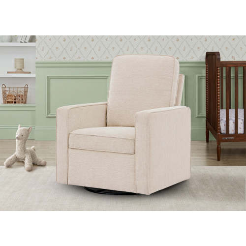 Noah Upholstered Swivel Glider | Delta Children