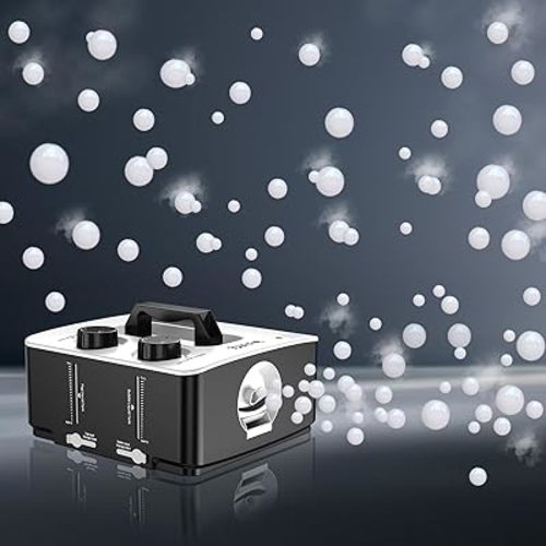 Fog Machine, No Spill Fog Bubble Machine, Portable Smoke Bubble Machine, Bubble Fogger, Bubble Fog Combo Machine for Indoor Outdoor Party Wedding Birthday Photograph Christmas Halloween