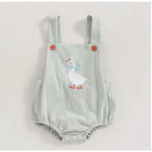 Children’s Sage Duckling Overall – Fern & Fable