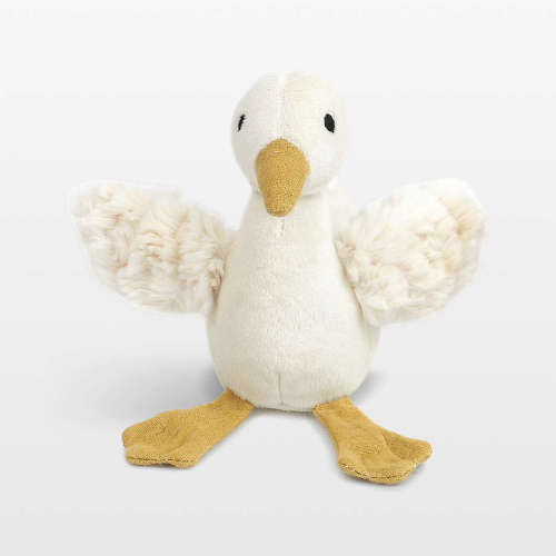 Mon Ami Pru Goose Plush Baby Rattle