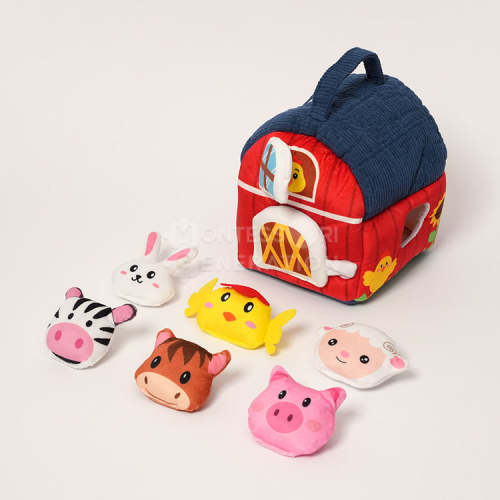 Montessori Baby Soft Barn – Interactive Plush Set