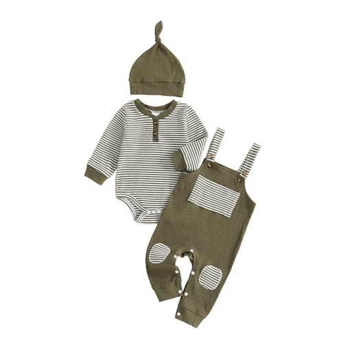 Baby Boy Clothes Cute Animal Suspender Outfit Striped Romper/Top Animal Embroidery Overalls For 0 3 6 12 18M