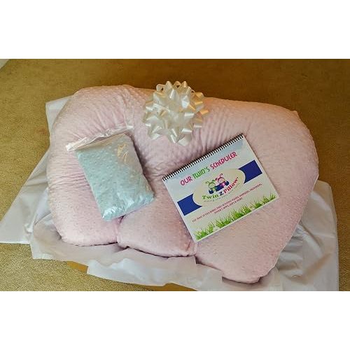 Twin Z Pillow Gift Box! 1 Pillow, 2 Covers, 1 Scheduler (1 Pink & 1 Blue Cover)