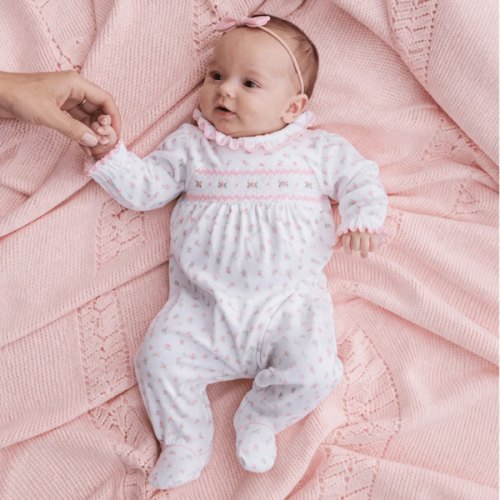 Baby Girl Pima Cotton Floral Footie - Magnolia Baby Juliette
