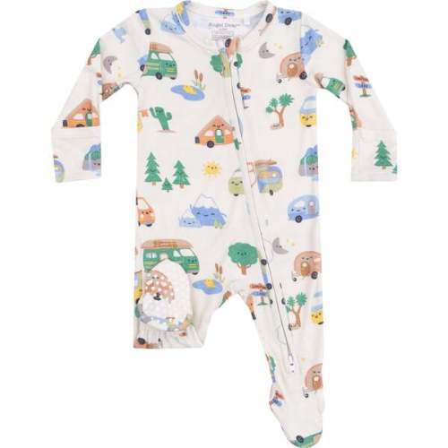 2 Way Zipper Footie, Friendly Campers - Angel Dear | Maisonette