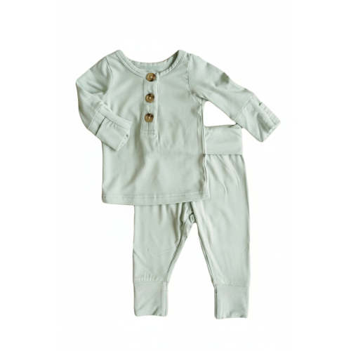 2pc Bamboo Button Top & Bottom