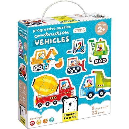 Progressive Puzzles Construction Vehicles 2+ Toddler Puzzle