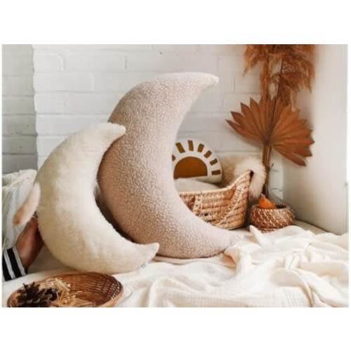 Big Beige Moon Pillow, Beige Nursing Pillow, Breastfeeding Tummy Time Pillow, Feeding Pillow, Best Pregnancy Gift Baby Registry