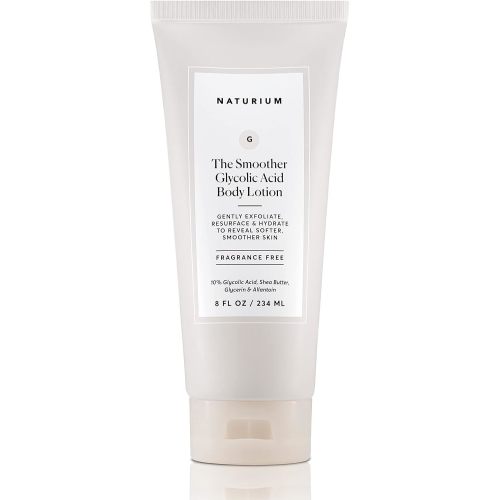 Naturium The Smoother Glycolic Acid Body Lotion, Resurfacing & Exfoliating Treatment, with 10% Glycolic Acid, 8 oz