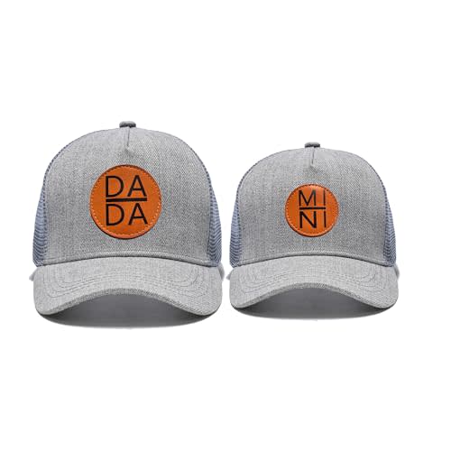Yeetson Dad and Kid Matching Snapback Hats Set of 2 Daddy and Me Hats New Dad Pregnancy Announcement Gifts for Father's Day Birthday Christmas Family Outfits