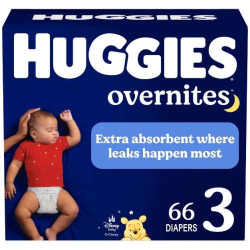 Huggies Overnites Nighttime Baby Diapers - Size 3 - 66ct