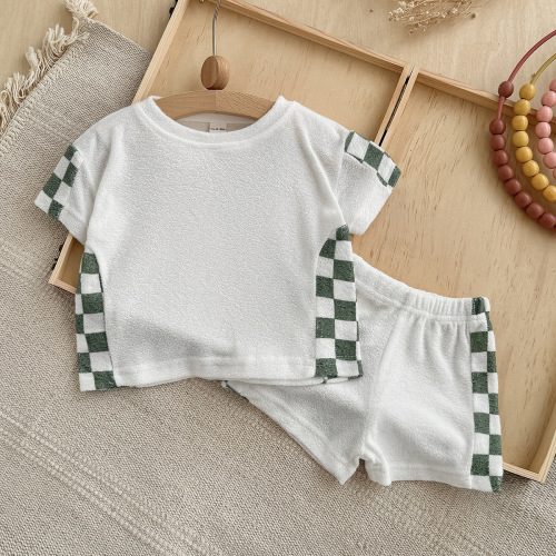 Baby Checkered Color Blocking Set