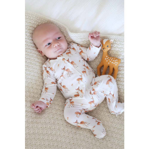 Friendly Fawns Zipper Footie