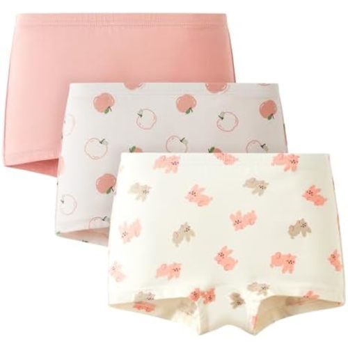 Balabala Girls Underwear Cotton Toddler Girls Panties Cute Comfortable Little Girl Underwear Pack Soft Breathable Boyshorts