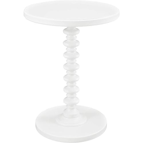 Powell Furniture Powell Round Spindle, White Table 17 x 22.25 x 17