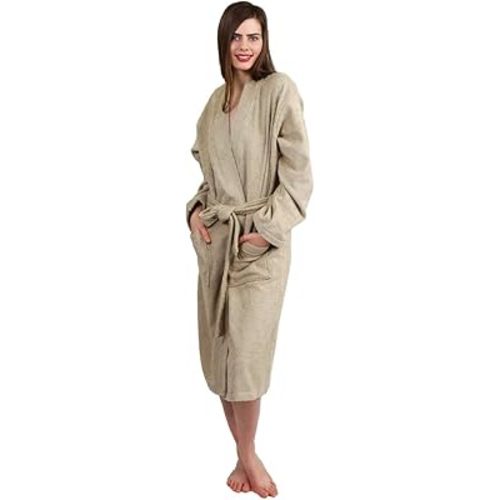 TowelSelections Women’s Kimono Robe, 100% Cotton Terry Cloth Bathrobe, Spa Bath Robes for Women