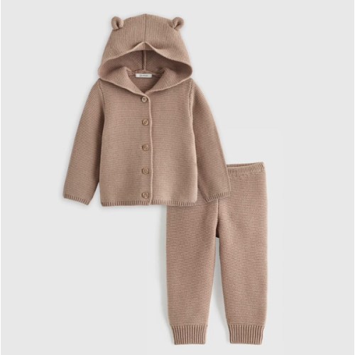 100% Organic Cotton Sweater Set in Oatmeal