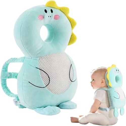 GINMOON Baby Head Protector Backpack,Lightweight and Breathable, Baby Walking Harness,Crawling Baby Essentials (Dinosaur)