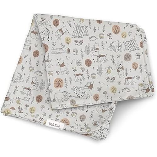 Milk Snob Disney Infant Boy/Girl Swaddle Blanket, Soft Receiving, Security and Play, Toddler Infant Newborn Bedding, Baby Shower, Baby Registry Gift (Winnie The Pooh Baby Bee) 34 * 34 inches