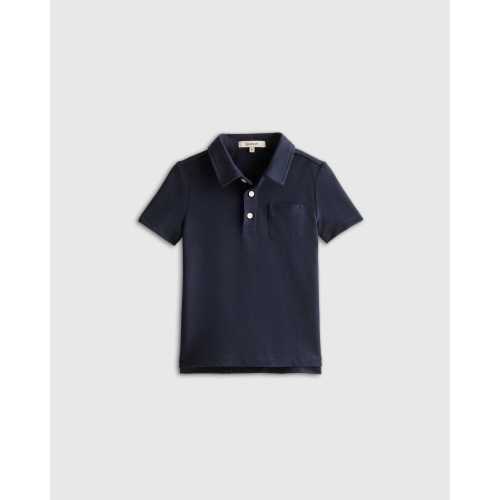 Organic Cotton Short Sleeve Pique Polo - Toddler in Navy