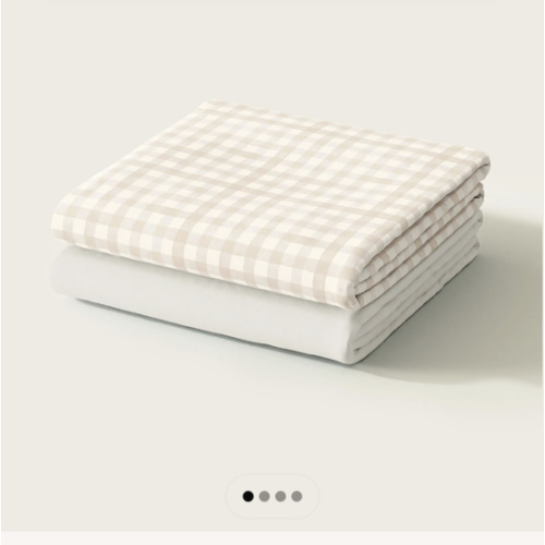 Gingham Crib Sheet Set in Sand | MINI CRIB SIZE