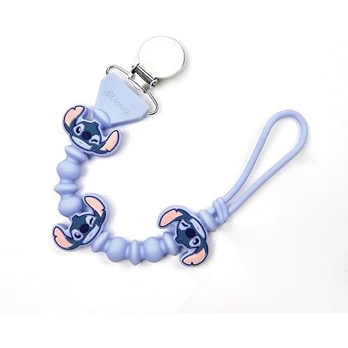 Disney Cars Stitch Minnie Mouse Pooh Silicone Pacifier Clip BPA-Free Baby Binky Holder Strap Teether Holder for Newborn Infant