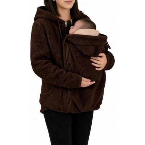 Little Snug Fleece Baby Carrier Sweater Hoodie for Mom Pouch Carrying