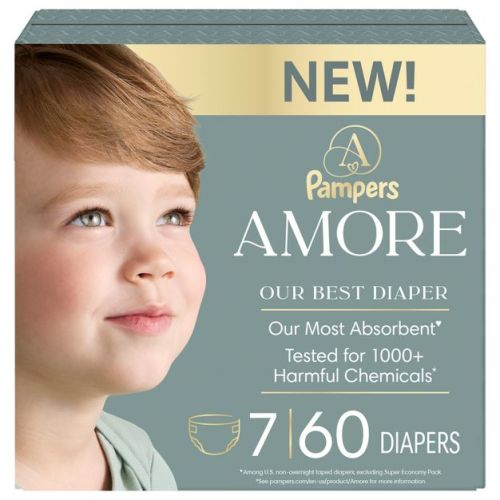Amore by Pampers Diapers Enormous Pack - Size 7 - 60ct