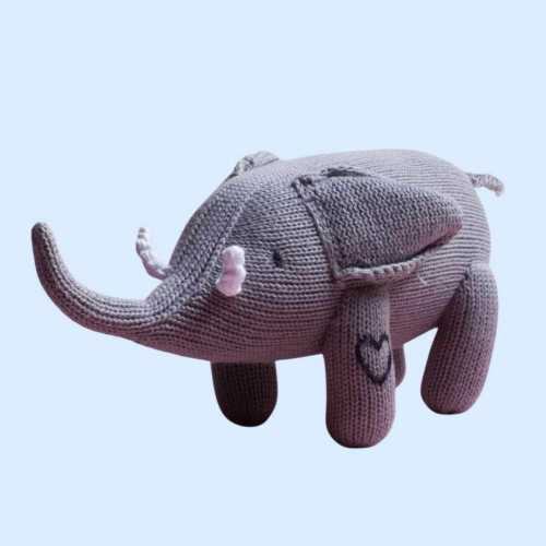 Organic Elephant Stuffed Baby Toy | Estella