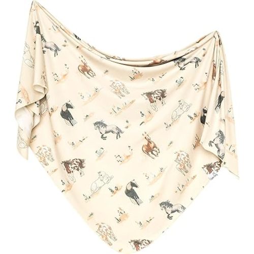 Copper Pearl Large Premium Knit Baby Swaddle Receiving Blanket Montana