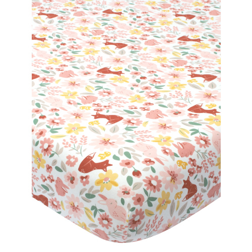 Modern Moments by Gerber Baby & Toddler Girl Ultra Soft Fitted Crib Sheet, Cotton/Spandex, Pink Floral