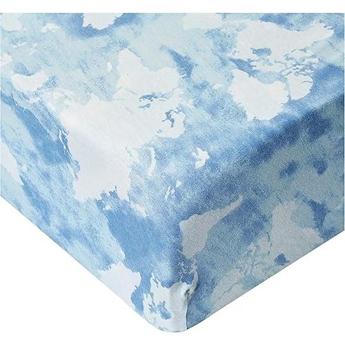 HonestBaby Fitted Crib Sheet (Watercolour World)